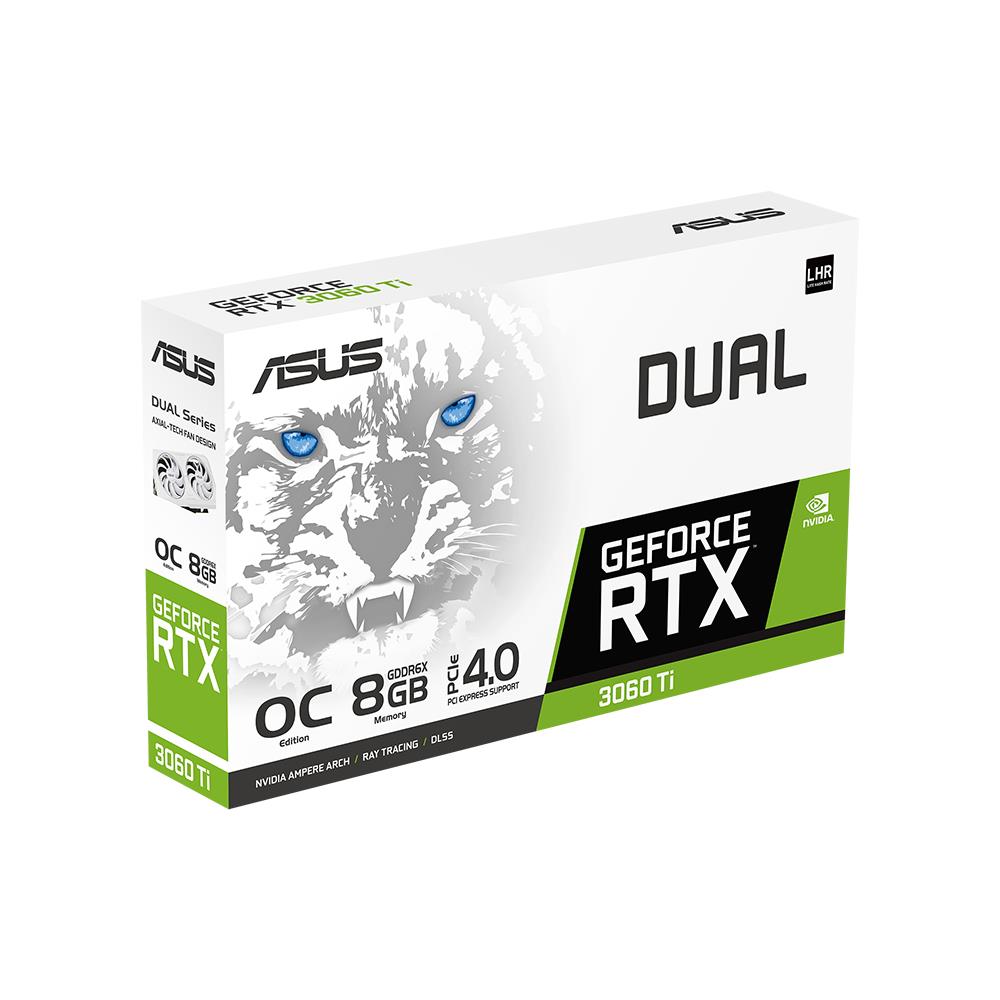 ASUS Dual NVIDIA GeForce RTX 3060 Ti White OC Edition 8GB GDDR6X