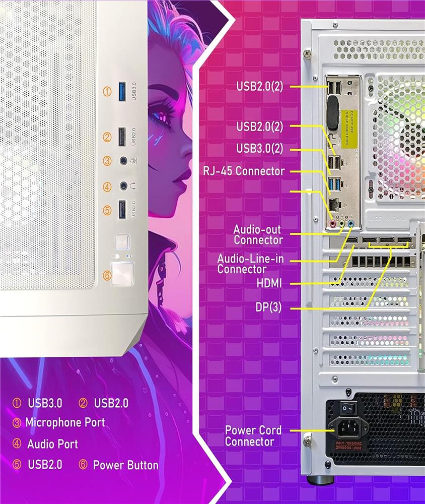 STGAubron Core i7-10700F, RTX 3060 Ti, 32GB, 2TB, WiFi+BT, Win11