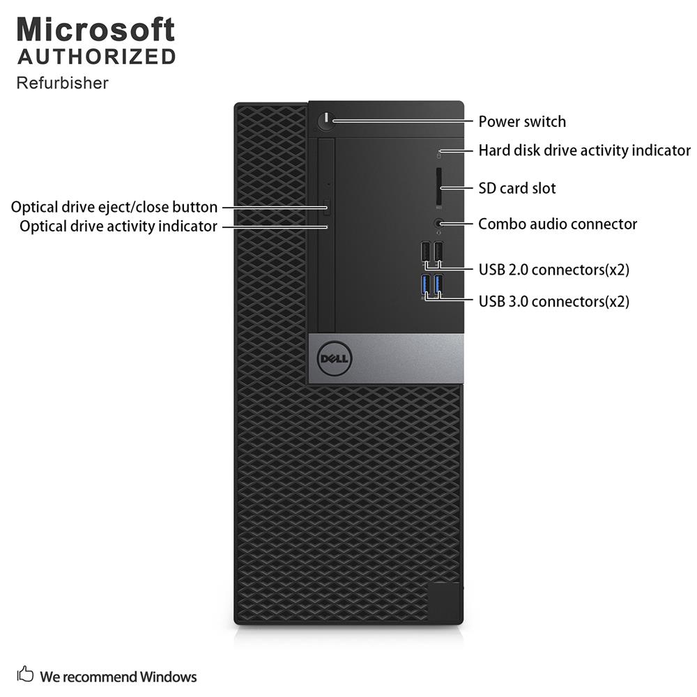 Dell OptiPlex 7040 - Core i7-6700, 32GB RAM, 1TB SSD, RX580, Win10