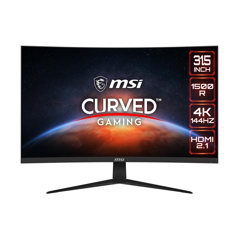 MSI G321CU 32 16:9 Curved 1500R Gaming Monitor, 4k, 144Hz 1ms, 3840 x 2160  (UHD), FreeSync