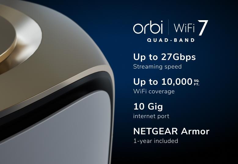 Orbi 970 3-Pack WiFi 7 Mesh System RBE973S – Exclusive