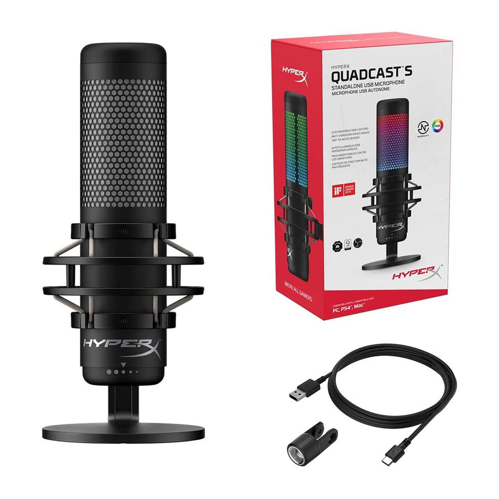 HYPERX RGB USB Condenser Microphone QuadCast S | Canada Computers