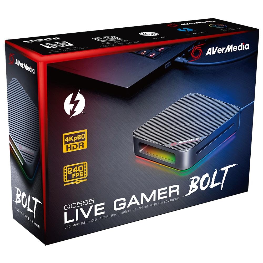 AVerMedia GC555 LIVE GAMER BOLT - 4Kp60 HDR capture, Thunderbolt 3