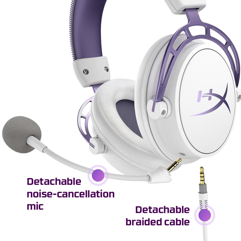 Hyperx Cloud Alpha Gaming Headset White Purple Limited Edition