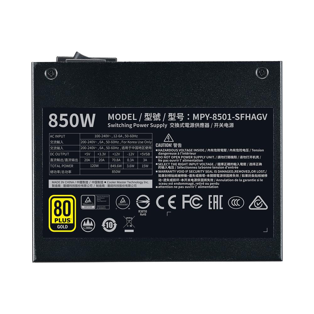 Cooler Master Power Supply MPY-8501-SFHAGV-US V SFX Gold 850 80+