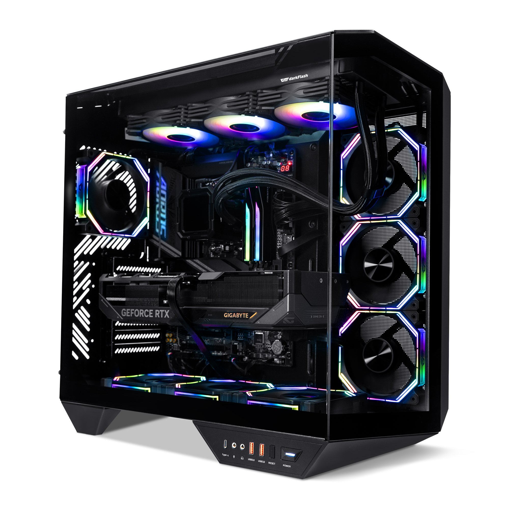 ARMOURY DY470 R9 9950X3D, RTX 5080, 64 Go DDR5, 4 To SSD, Win11