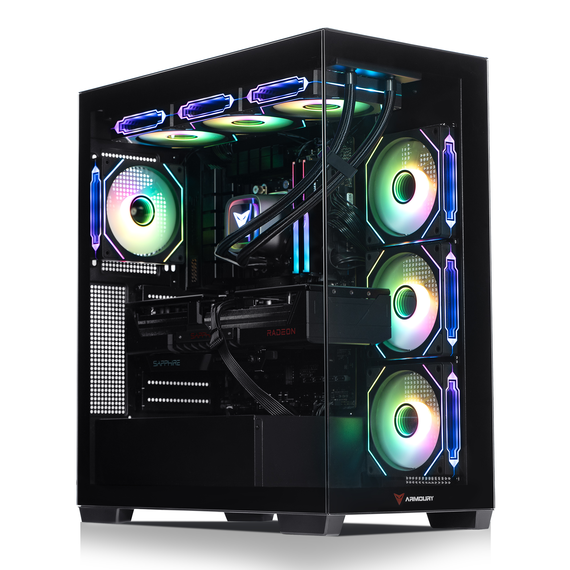 ARMOURY Ryzen 7 9800X3D RX 9070 XT 64GB DDR5 4TB SSD AIO Wi-Fi Win11H
