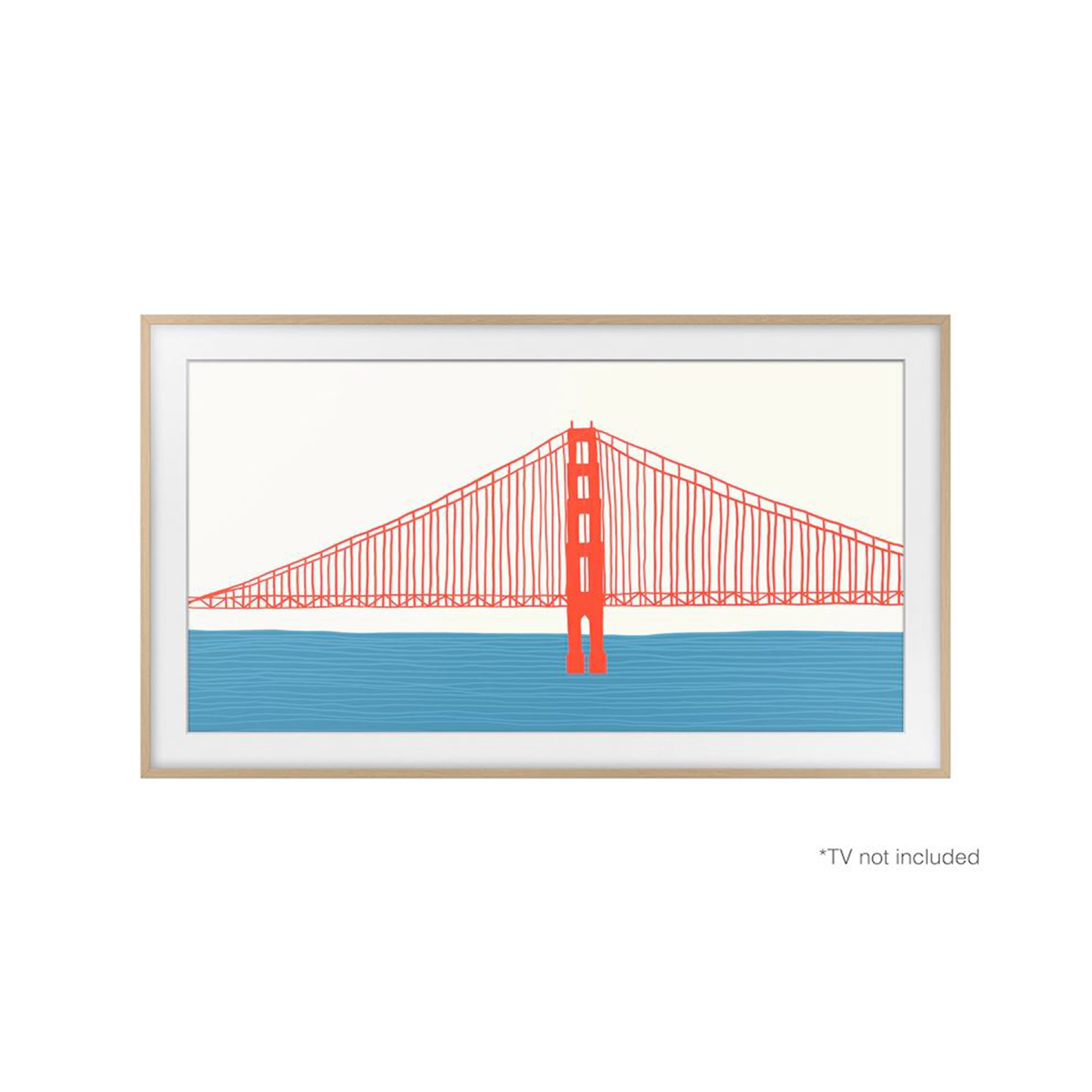 SAMSUNG 50" "The Frame" Customizable Basic Bezel - Teak