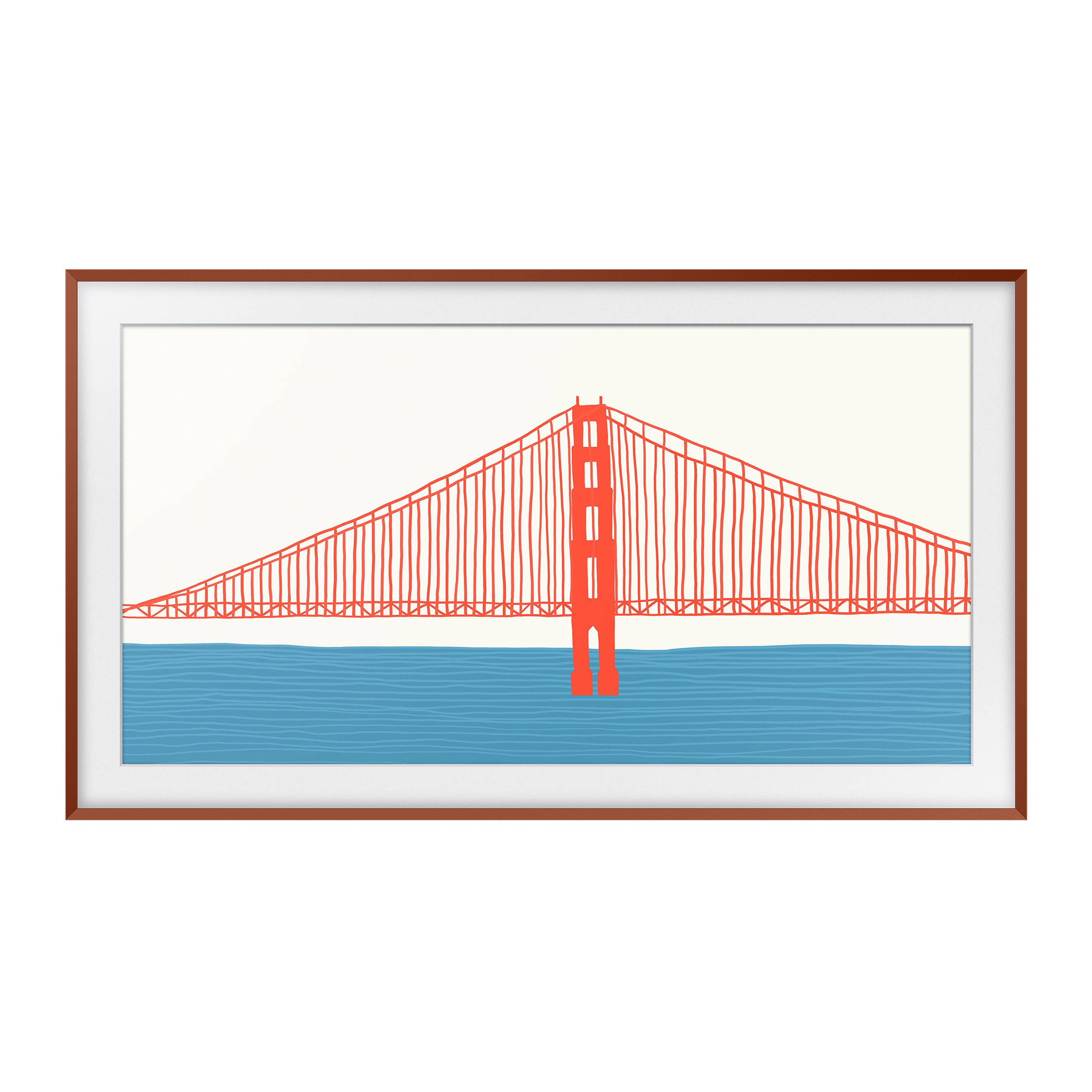 SAMSUNG 55" "The Frame" Cadre chanfreiné personnalisable avec bordure biseautée - Rouge" (Note: Canadian French may differ s...