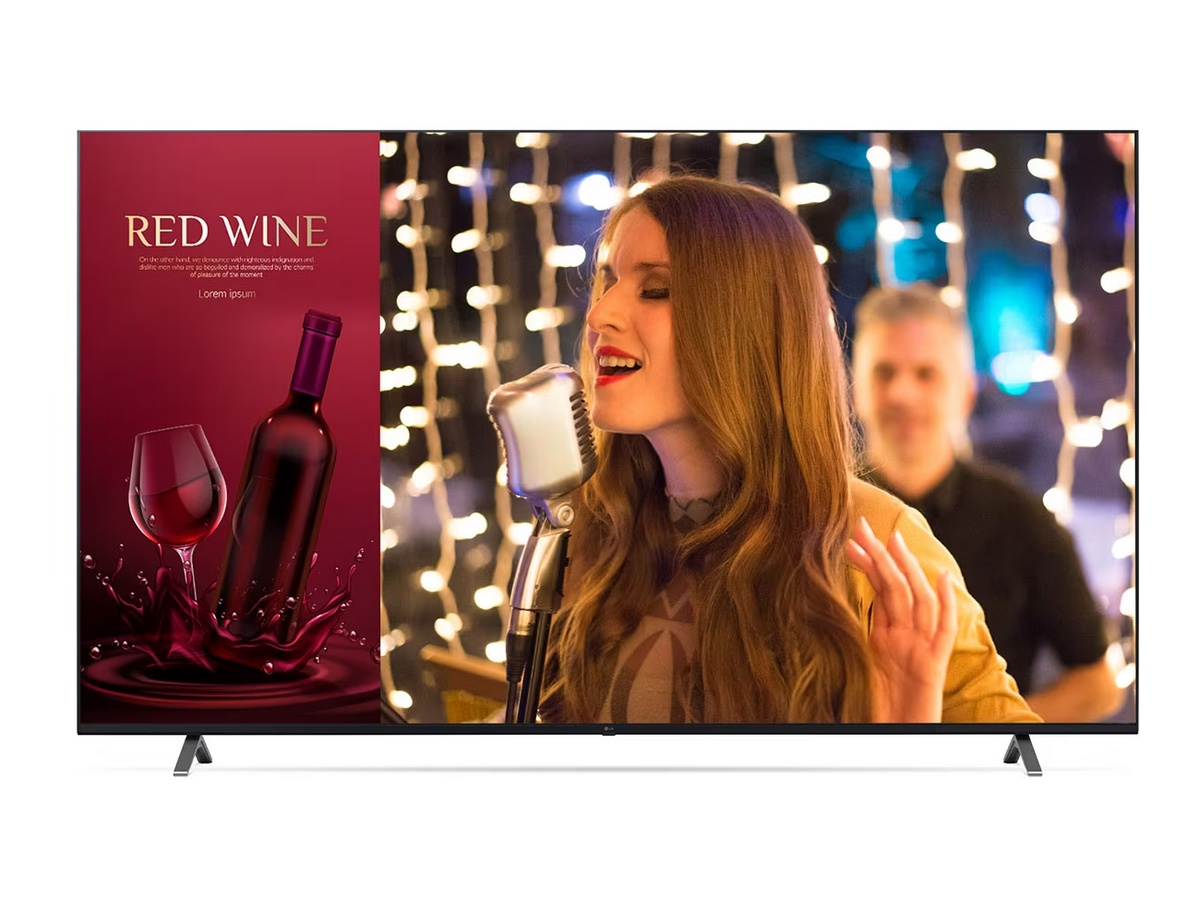 5 UR640S Series UHD Signage TV with Slim Depth, LG SuperSign CMS, and