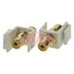 iCAN RCA Female/Female Keystone Coupler  (Yellow) (KS RCA-YEL-FF-B)