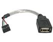 STARTECH USB2.0 Cable - USB A to USB Motherboard 4 Pin Header F/F, 6"
