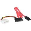 STARTECH Slimline SATA to SATA with LP4 Power Cable Adapter - 20in