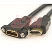 iCAN HDMI 1.4 3D 4K LAN Male/Female Panel Mountable Cable - 3ft