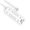 iCAN WSS-612 12 Outlets Power Strip with 4 USB A and 1 USB-C Ports, 6ft Cord