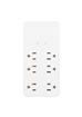 iCAN 6 Outlets Wall Tap, 2USB-A, 1USB-C(PD20W), 1200J Surge protection, 125V, 15A, 1875W, LED Indicator, CETL, White.