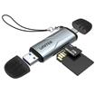 UNITEK USB A/C to Micro SD/SD Multi-In-One Card Reader, Space Grey