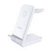 Choetech 3-in-1 15W Wireless Charger Stand for AirPod, iWatch & Samsung Watch, 100cm Cable, Detachable Watch Charger, White