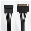 iCAN 15-pin SATA power extension cable - male to female - 10", Black