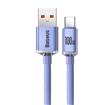 Baseus Crystal Shine Series Fast Charging Data Cable USB-A to Type-C 100W, 1.2m (4ft), Purple