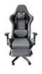 iCAN Gaming Chair, Fabric Cover, High Density Shaping Foam, PU Armrests, 350MM Base + 50MM caster, Adjustable Backrest. Grey