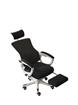 iCAN ZY-707-WH Office Chair with Footrest, Mesh and PP Material, Wooden Frame, New Foam For Seat, Armrests Upturning 90 Degrees