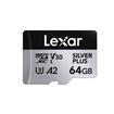 LEXAR SILVER PLUS 64GB microSDXC A2  U3
UHS-I V30, Up to 205MB/s  - Micro SD Card w/ Adapter (LMSSIPL064G-BNANU)