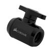 CORSAIR Fitting (valve), XF Adapter (Shut-off ball valve; black)