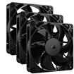 CORSAIR RS120 120mm PWM Fans Triple Pack, Black