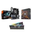 AMD R7 7700X CPU +  GIGABYTE B650 EAGLE AX WIFI Motherboard + CORSAIR RGB 32GB D5 6000MHz Black RAM BundleSpecial