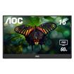 AOC 16" TFT 1920x1080 IPS 60Hz 5ms Ultra Slim 1x Mini HDMI 2x Type-C Portable Monitor, AOC 16T15