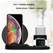 iCAN 3-in-1 Desktop Wireless Fast Charger for Apple iPhone, iWatch & Airpod (WT-K277)(Open Box)