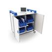 LapCabby Mini 32V Charging Cart for 32 Laptops, Tablets and Chromebooks with Sliding Shelves, Power7 Management System and Simultaneous Charging