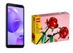 Value Pack! TCL 502 4G LTE Smartphone + LEGO Roses Building Kit