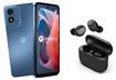 Value Pack! Motorola G Play 4G LTE Smartphone + FREE JLAB Wireless Earbuds Black