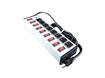 Wiremold Deluxe Plug-In Outlet Center UL209BC - Power distribution strip - output connectors: 8 - 59 ft cord - putty white