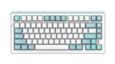 DAREU A81 Pro Tri-mode 2.4G Wireless/Bluetooth Gasket Structure Hot Swappable RGB Mechanical Keyboard Violet Gold Pro Customized Tactile Switch White-blue