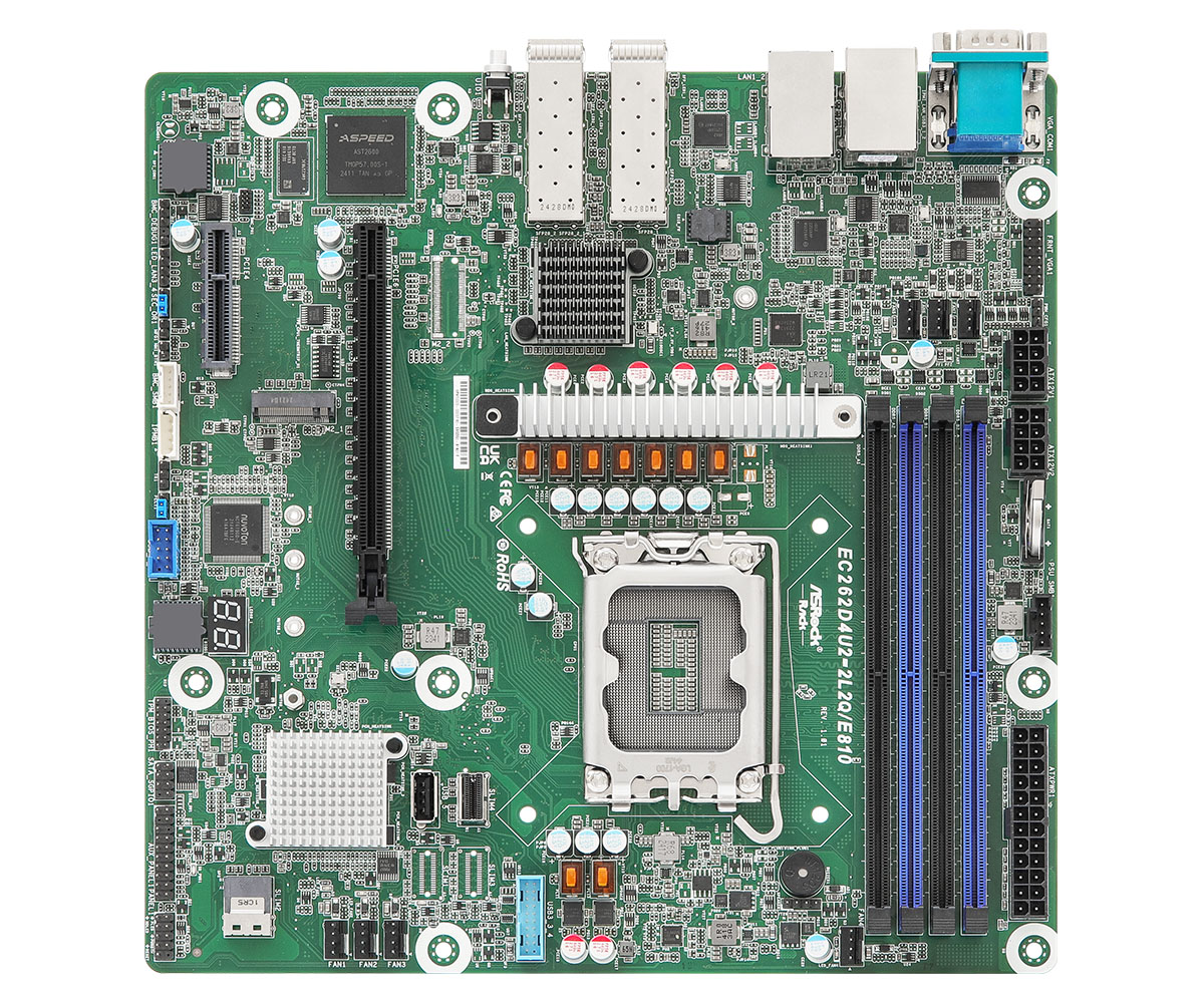 ASROCK - EC262D4U2-2L2Q/E810 - Carte mère serveur - Xeon 6300/E-2400