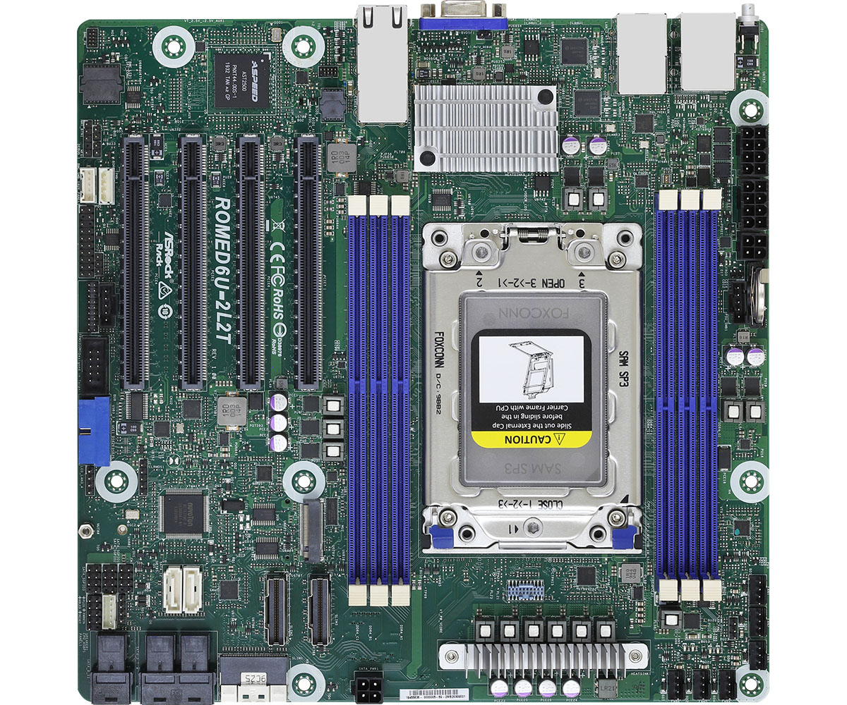 ASROCK ROMED6U-2L2T Prise unique SP3 (LGA4094)