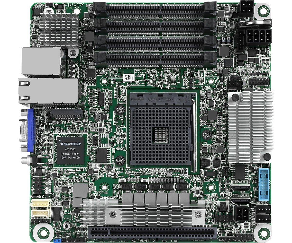 Carte mère ASROCK X570D4I-2T à socket unique AM4 (PGA1331)