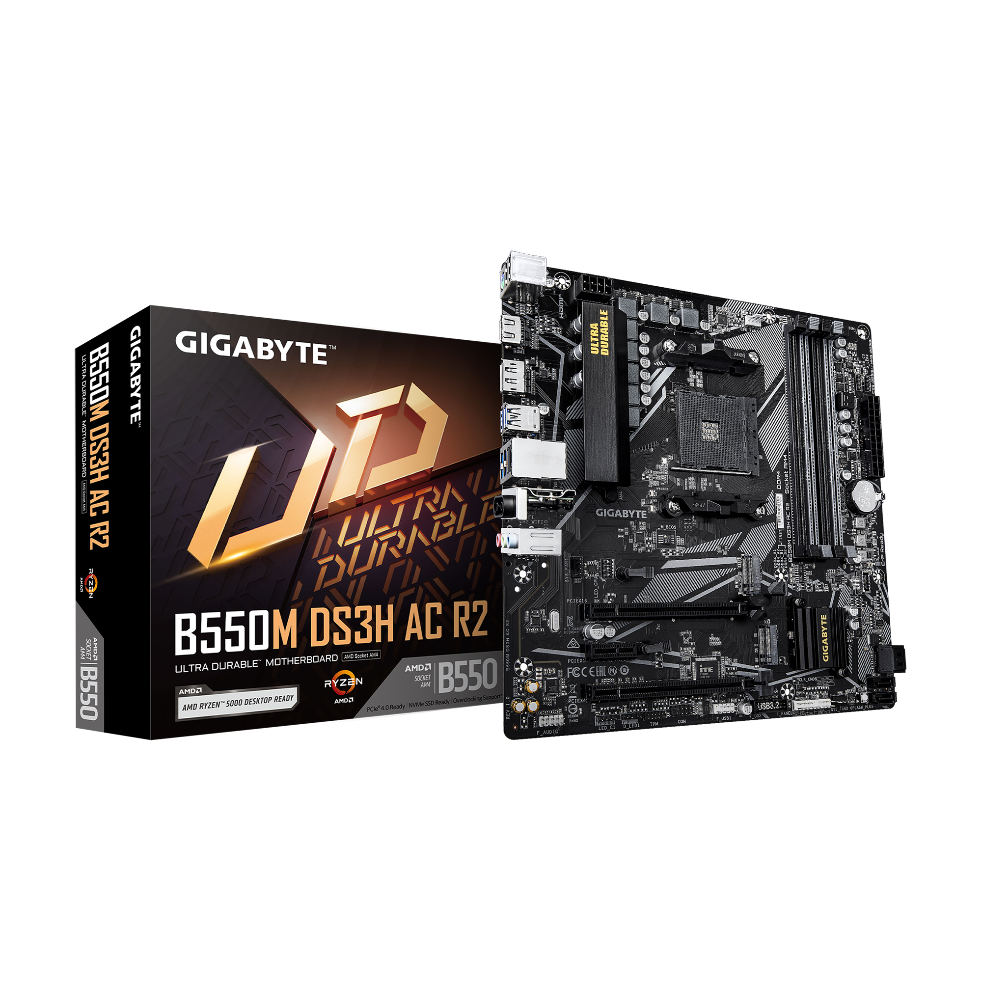 GIGABYTE B550M DS3H AC AMD AM4 Micro ATX Carte mère(Open Box)
