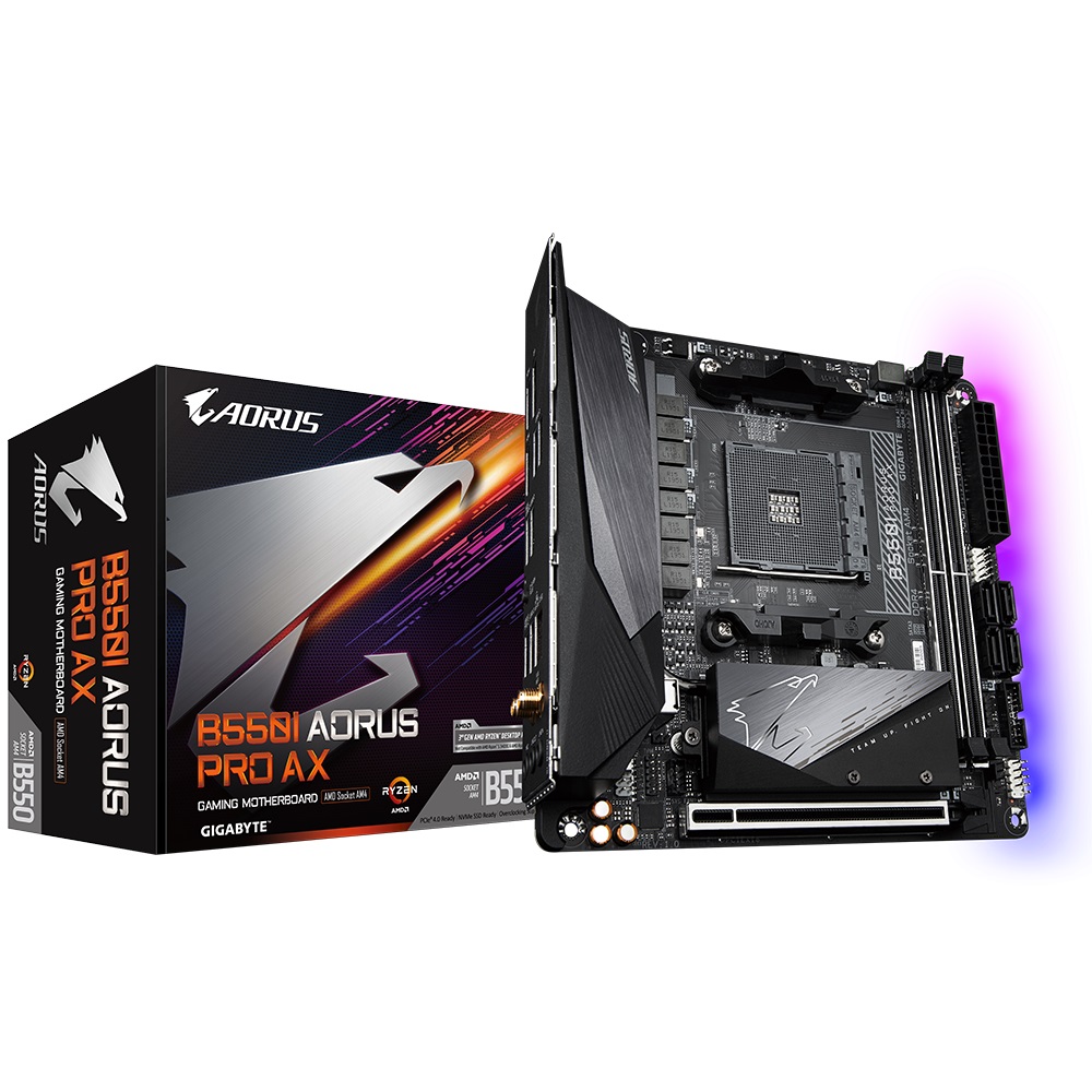 GIGABYTE  B550 Mini-ITX AORUS Motherboard with Direct 8 Phases Digital(Open Box)