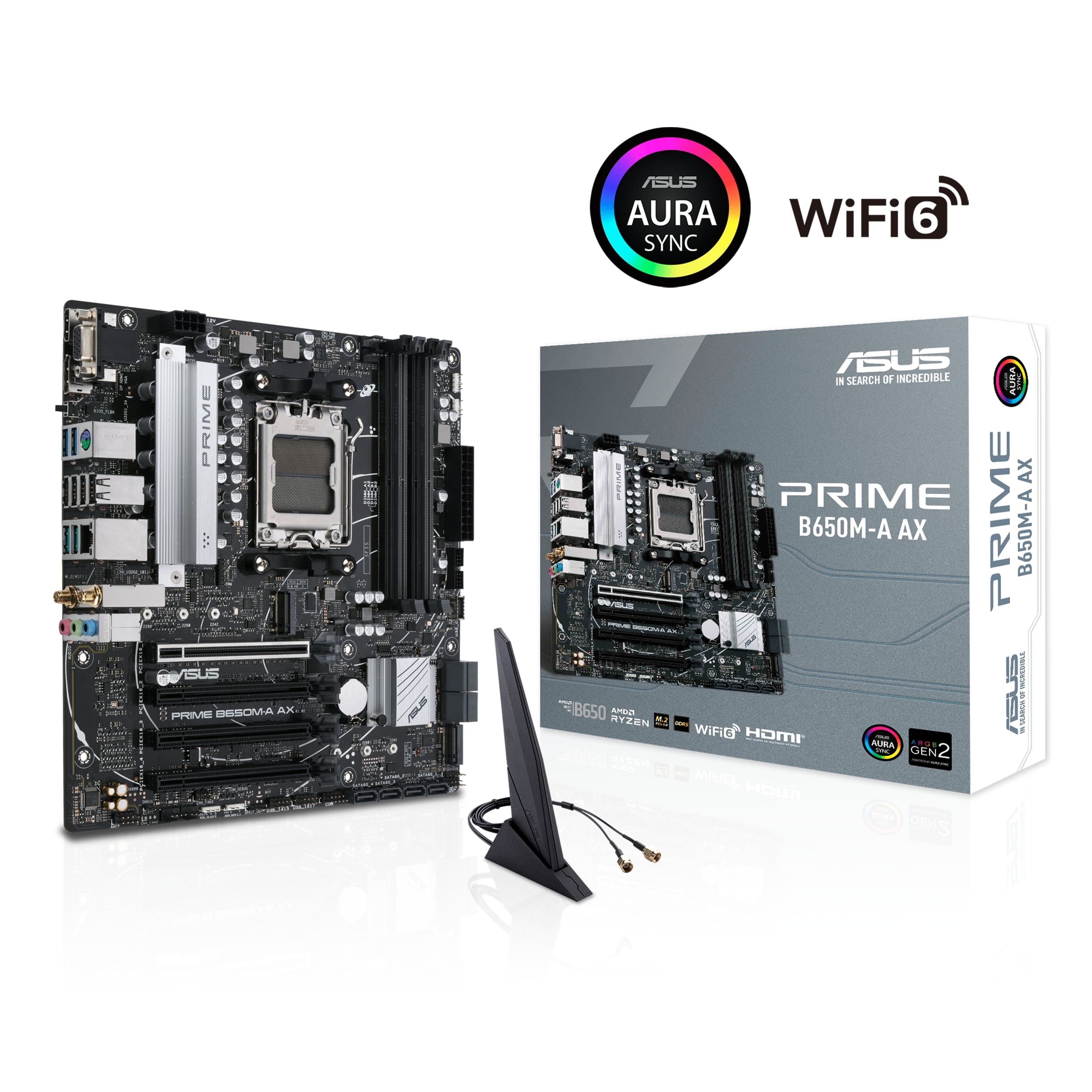 Carte mère ASUS Prime B650M-A AX AMD B650 (Ryzen 7000) micro-ATX(Open Box)