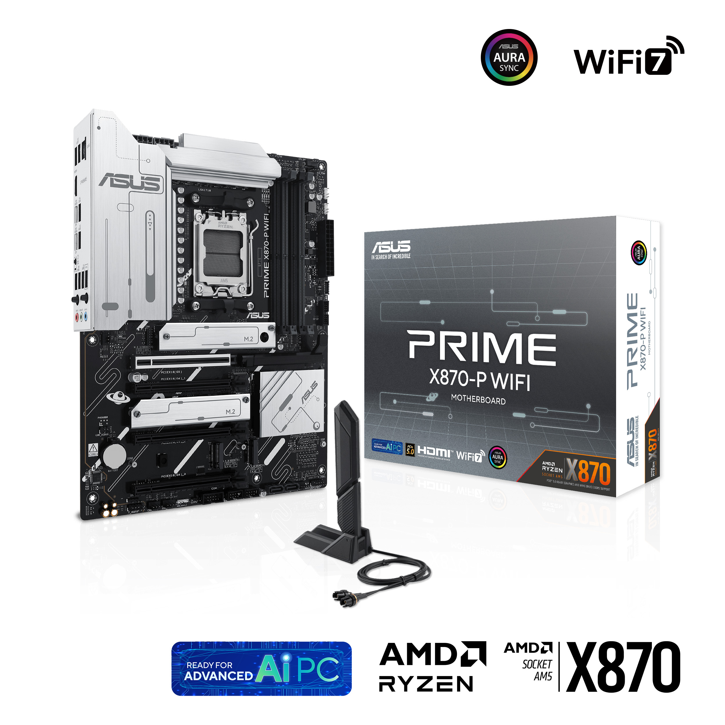 Carte mère ASUS PRIME X870-P WIFI AMD AM5 X870 ATX