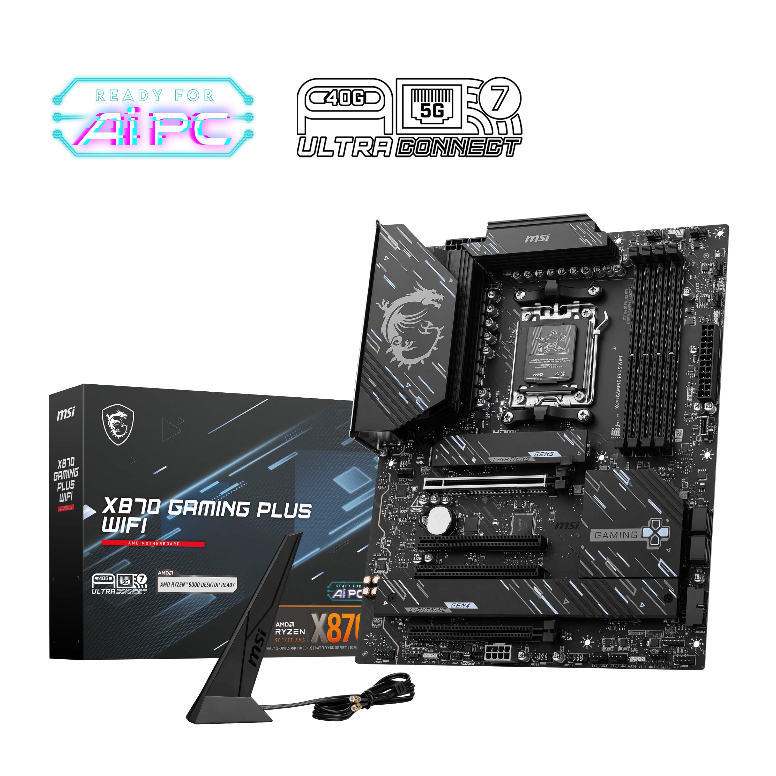 MSI X870 GAMING PLUS WIFI, AMD Ryzen™ 9000 / 8000 / 7000 Series