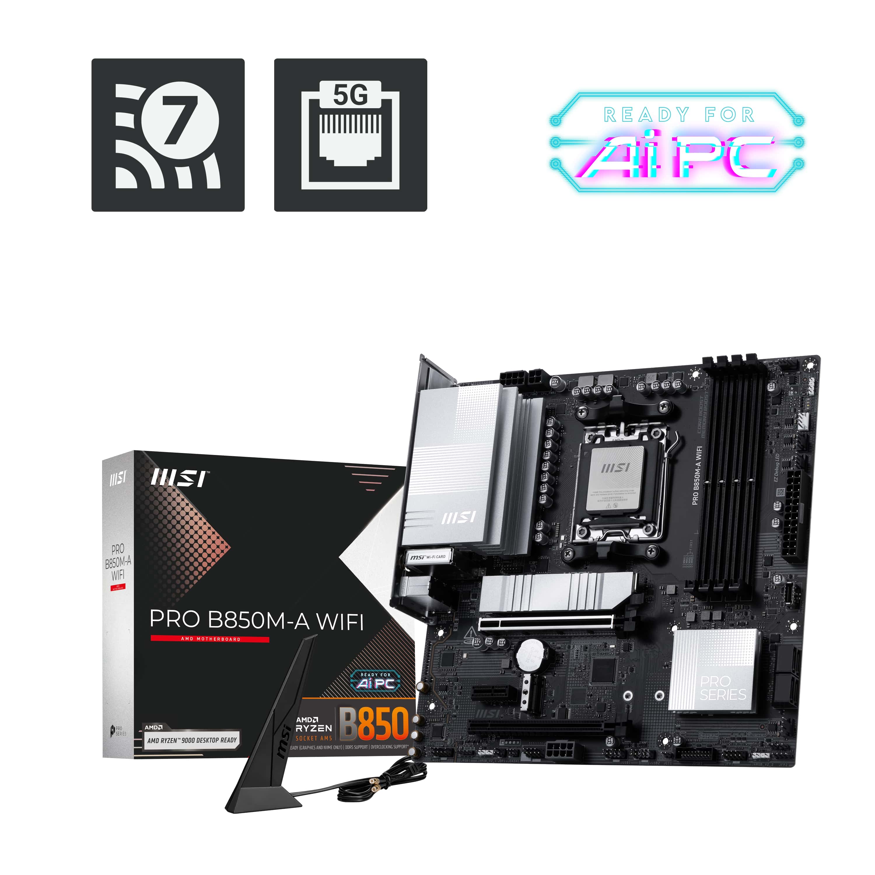 MSI PRO B850M-A WIFI AMD AM5 micro ATX Carte mère