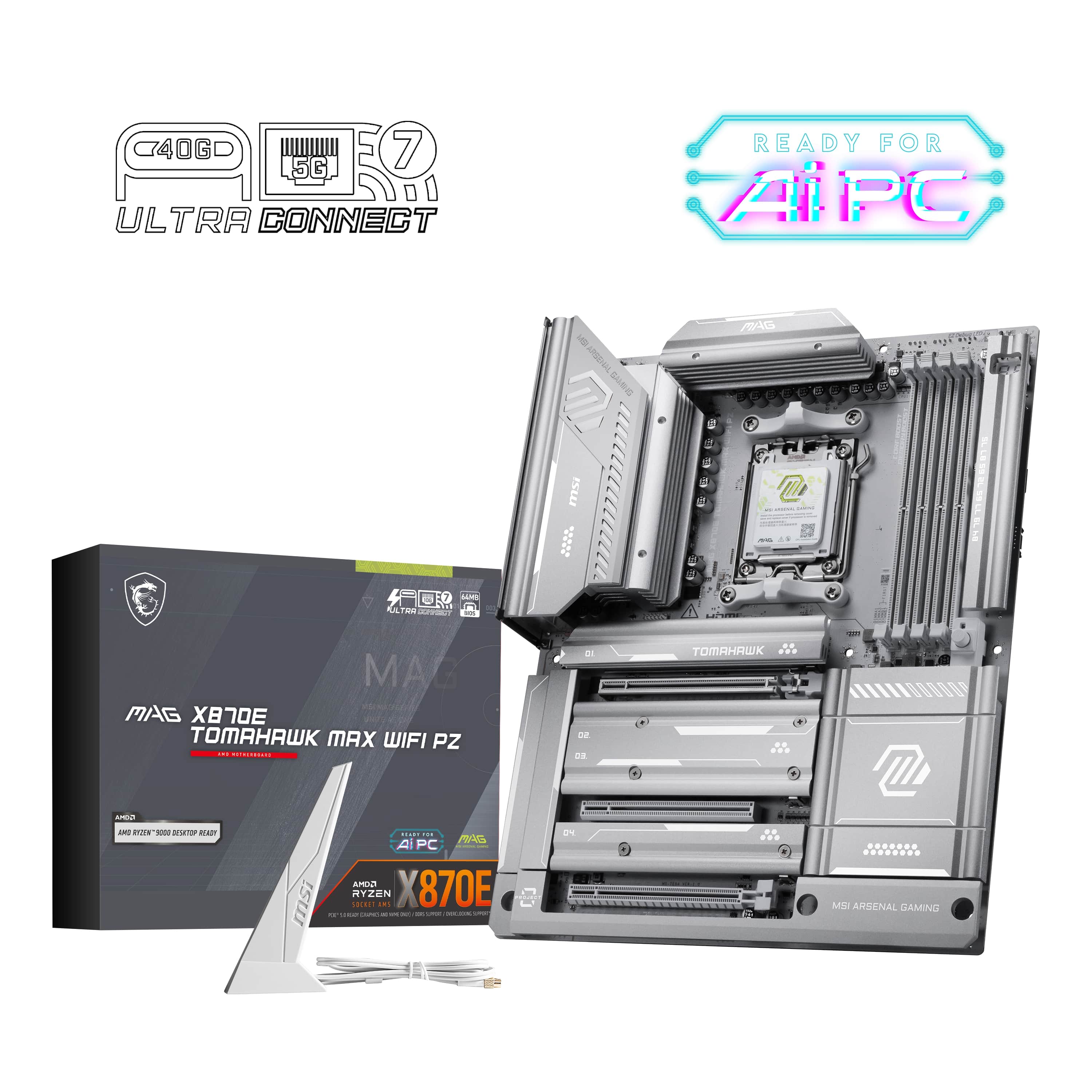 MSI MAG X870E TOMAHAWK MAX WIFI PZ AMD AM5 ATX Motherboard