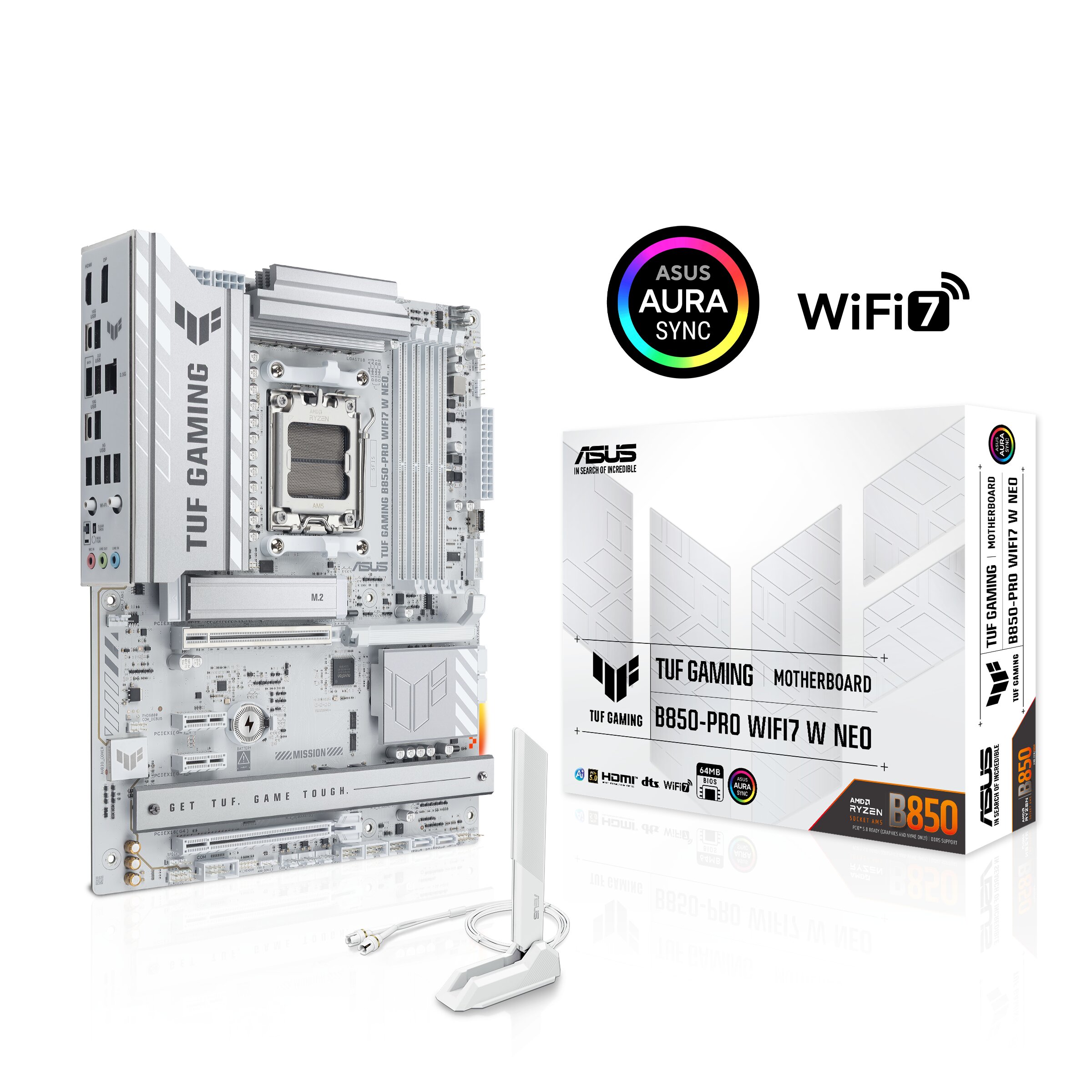 ASUS TUF GAMING B850-PRO WIFI7 W NEO AMD AM5 ATX Carte mère