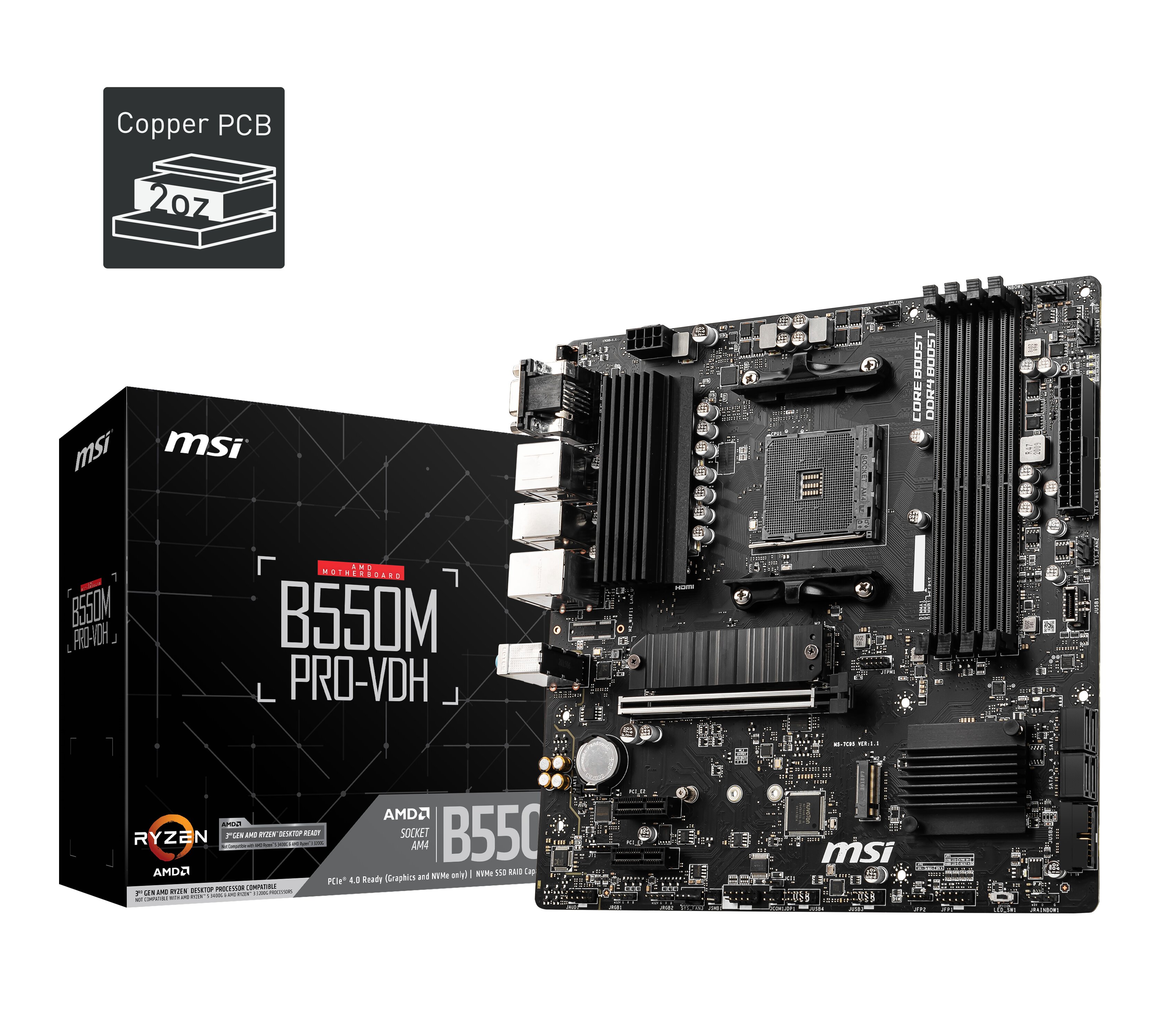 MSI B550M PRO VDH AMD AM4 mATX Motherboard