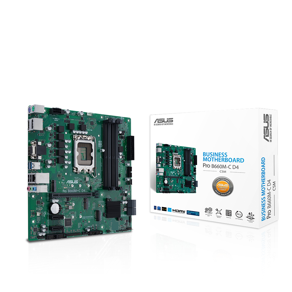 Asus B660M-C D4-CSM Desktop Motherboard - Micro ATX